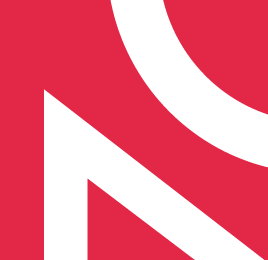 Logo Narodowego Centrum Nauki: na czerwonym tle białe części liter tworzą wrażenie napisu NCN