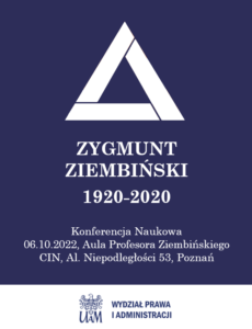 Plakat Konferencji Zygmunt Ziembiński 1920-2020